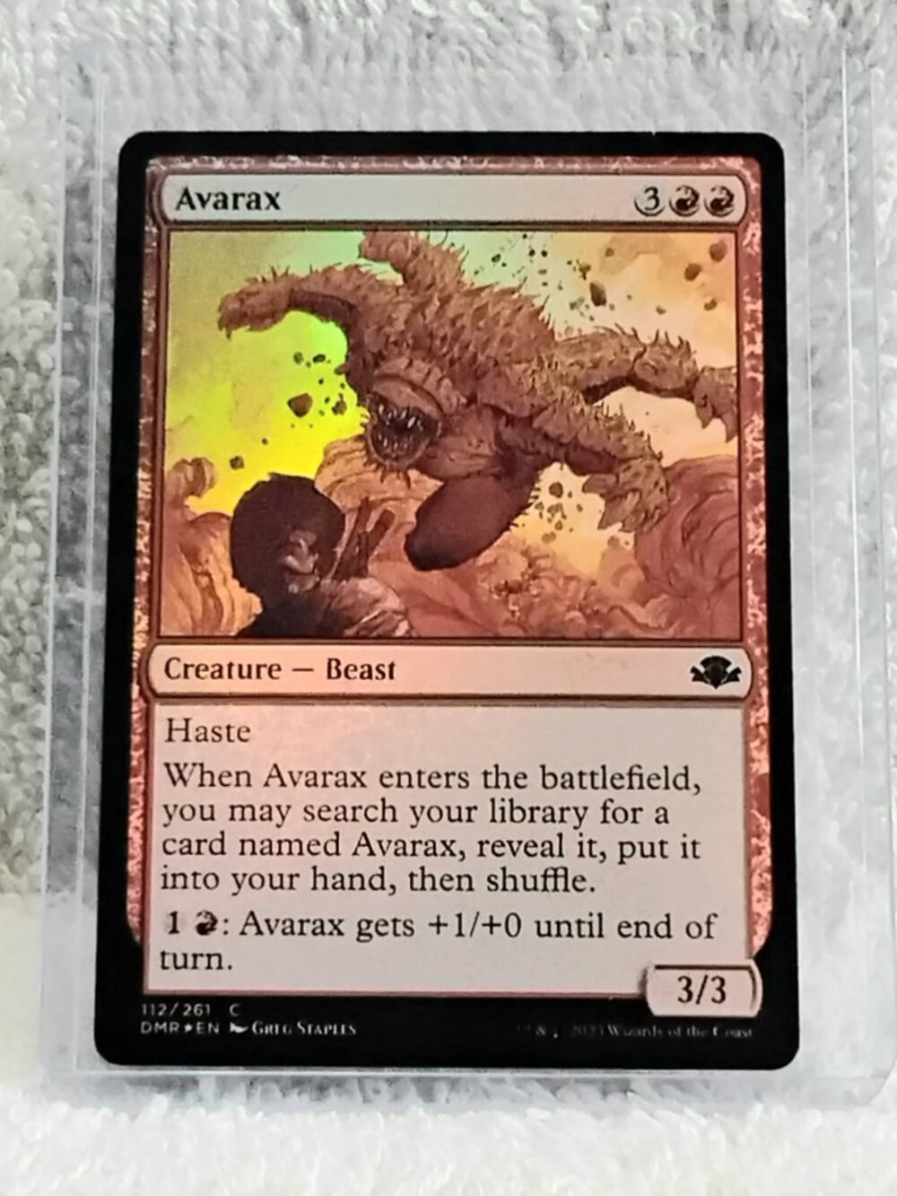 5/$20 Mint 2023 MTG Avarax C Foil Card 112/261 Deckmaster!!